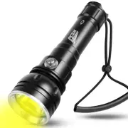 Dive Light Scuba Diving Flashlight - PFSN 3000 Lumens Yellowish Light Dive Fl...