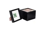 Nicola Spring 5 Piece 6 x 6 3D Shadow Box Photo Frame Set - Craft Display Picture Frame with 2 x 2 Mount - Glass Aperture - Black