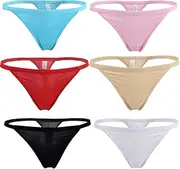 [YOYI FASHION] Women Cotton Low Rise Soft Breathable T-Back G-String Thong Panties Multi Packs