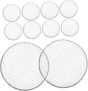 Yardenfun 10Pcs Disposable Barbecue Wire Mesh Grill Grate Lightweight Cooking Rack for Outdoor BBQ Portable Fire Pit Cooking Grid for Meat and Vegetables