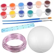 1 Set Foam Globe Model Kit for Crafts DIY Materials Educational Globe for School Learning and Creative Fun