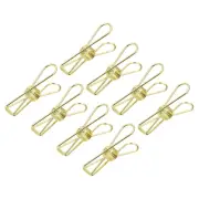 Tablecloth Clips, 70mm Carbon Steel Clamps for Fix Table Cloth, Gold Tone 8 Pcs