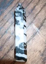 Black and White Tourmaline Crystal Towers ~ Natural Healing Crystal Point Obelis