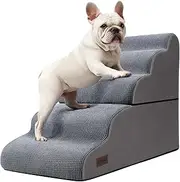 Dog Stairs and Ramp for High Bed, 5-Step Dog Steps for Small Dogs and Cats,Non-Slip Pet Stairs Suitable High Bed Climbing