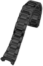 AEMALL 22mm Stainless Steel Watchband for Tag Heuer Carrera Arc End WatchBand Wrist Bracelet Deployment Man Watch Strap (Color : Black, Size : 22mm)