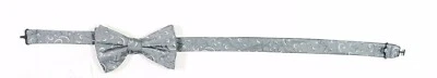 Alfani Mens Adjustable Gray Grey bow Tie New Paisley 59.50