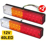 OZNALA 2X 20 LED Trailer Tail Lights 12V Brake Reverse Indicator Truck Caravan UTE Boat