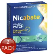 2 x Nicabate Clr Patch 21Mg 14Pk
