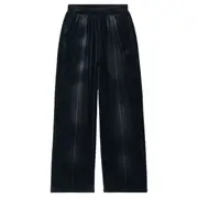 [T By Alexander Wang] Sweatpant With Clear Bead Hotfix In Crushed Velour