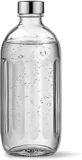 [aarke] Glass Bottle [only compatible with carbonator PRO ] for Sparkling Water Maker Carbonator Pro, Dishwasher Safe, Details in Steel