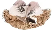 1 Set Easter Simulation Birds Fake Nest Decor Bird Nest for Desktop Decoration Lifelike for Home Garden Durable Design