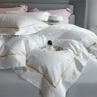 1000TC Egyptian Cotton Bed Set Luxury Jacquard Duvet Cover Flat sheet Pillowcase