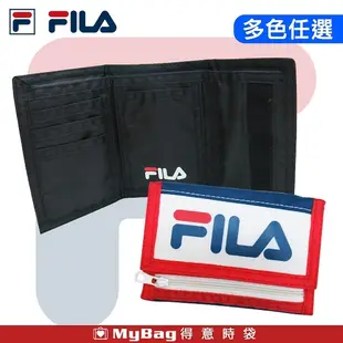 FILA 皮夾 布夾 運動皮夾 三折零錢皮夾 魔鬼氈 PWT-9012 得意時袋