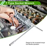 T Shaped 9mm Hexagon Socket Wrench Spanner Socket Remover Alloy Steel 1 Pc