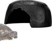 Reptile Hide Shelter, Small Lizard Hideaway with 3 Sink Design, 11.81x7.87x5.91 inches Adorable Humidifying Habitat Decor for Gecko, Bearded Dragon, Snake, Turtle, Frog