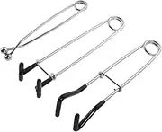 HONMEET 3pcs Fish Opening Fishing Lip Grippers Fish Gripping Tool Fish Lip Holder Fish Lip Gripper Fishing Gear Fish Gripper Metal Fish Pliers Fishing Tool Silver Stainless Steel