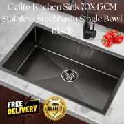 Cefito Kitchen Sink Basin Stainless Steel Under/Top/Flush Mount Bowl 700X450MM
