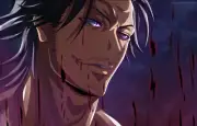 Anime purple eyes smile man black hair clover yami Playmat Gaming Mat