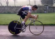 Irish Cyclist Sean Kelly Representing Winning The Time Trial 1985 Old Photo 3