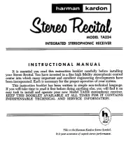 Harman Kardon TA224 Receiver Owners Manual