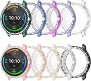 [10 Pcs] RICHONE Bling Cases Compatible with Garmin Venu 3S Watch, Soft TPU Diamonds Glitter Screen Protector for Venu 3s, Garmin Smartwatch Face Covers Frame Bezel Bumper Accessories for Women Men
