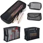 Black Mesh Storage Bag Mesh Cosmetic Organizer Multi-Functional Makeup Bags