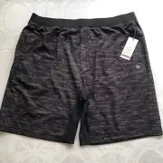 GAIAM Black/Gray Karma Space-Dye Print Athletic Shorts Men’s Size XL NWT Dri-Fit