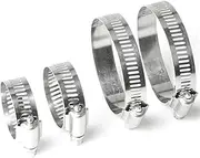 Worm Drive Clamps Kit (6-51mm) - Adjustable Pipe Connectors for Home, Garden & Automotive Use,22.4,25.6mm