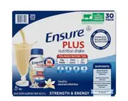 Ensure Plus Nutrition Shake, 8 fl. oz., 30-pack, Vanilla. Always FRESH.