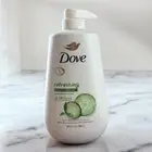 Dove Refreshing Long Lasting Gentle Body Wash, Cucumber and Green Tea, 30.6 floz