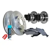 Rear Wheel Bearing Hub Assembly + Brake Rotor Pad Kit for Hyundai Accent MC ABS