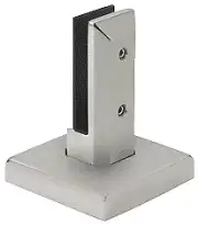Brushed Stainless Steel Finish Surface Mount Friction Fit Square Spigot