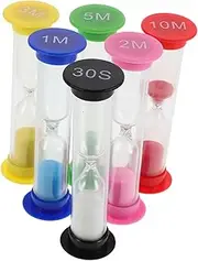 Alasum 12pcs Set Colorful Sand Clock Set for Fun Timers for Brushing Teeth Cooking and Educational Games Vibrant Plastic Hourglasses for Management Skills