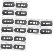 TEHAUX 4sets Blank Audio Tapes Recordable Cassette Tapes Transparent Case for Easy Labeling for DIY Music Voice Recording for Versatile Use 4pcs*4