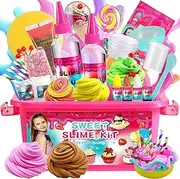 Wtelnbton Mini Cake Slime Kit - DIY Making Set With Containers, Butter Slime, Super Soft Sludge Toy, Stress Relief Toys, Party Favors for Kids, Girls and Boys