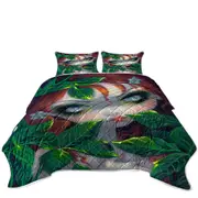 Poisonous Beauties Poison Ivy Girl and Leaves Coverlet