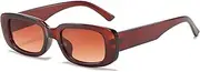 [BUTABY] Rectangle Sunglasses for Women Retro Driving Glasses 90’s Vintage Fashion Narrow Square Frame UV400 Protection