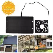Outdoor Solar Powered Panel Exhaust Roof Attic Fan Air Ventilation Vent 10W/100W
