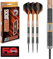 RED DRAGON Amberjack 22g, 24g or 26g Tungsten Darts Set with Flights and Stems