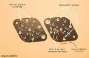 Multi section capacitor mounting plate and PCB