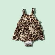 BNWT Bardot Baby Romper Leopard print Size 2.