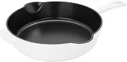 STAUB Fry Pans Cast Iron 8.5-inch Traditional Deep Skillet-White