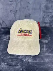 New Mitchell & Ness Los Angeles Lakers 1985 NBA Champions Corduroy Hat Strapback