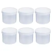 6Pcs 250ml Capacity Wide Mouth Empty Container Storage Bottle Jar with Lids
