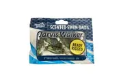 5 Pack of Jarvis Walker 3 Inch Rigged Swim Shad Soft Plastic Lures-Golden Bunker