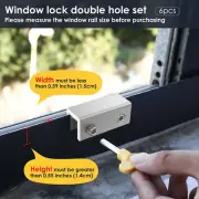Security Window Lock with Key Adjustable Slide Easy Installation Without◍▹