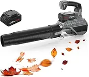 Cordless Leaf Blower, 18000rpm Garden Blowers with 4000mah Battery, 2-Speed Switching, One Touch Switch, Wind Speed 40m/s, Battery Leaf Blower for Blowing Leaves, Wood Chips, Dust