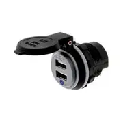 Hulk 4x4 Dual Usb Socket 2.4A Each Port Total 4.8A 90 Degree Terminals - HU6632B