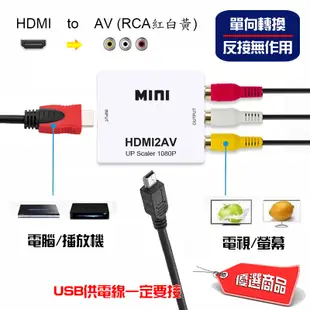 高階訊號轉換晶片 PC-24 專業版 HDMI 轉 AV 單向 影音訊號轉換器 傳統AV端子電視救星 紅白機適用
