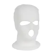 Nevenka 3 Hole Winter Knitted Mask Outdoor Sports Full Face Cover Warm Knit Balaclava for Adult-White